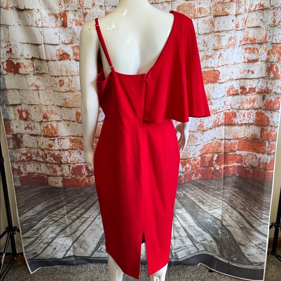 New with Tags Dress the Population Beth Ruffle Sleeve Cocktail Dress - Picture 7 of 8